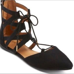 Mossimo Supply Co. Black Suede Lace Up Sandals